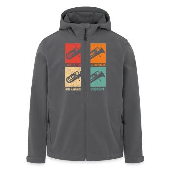 Euphonium – Kein Tuba, Kein Posaune - Recycelte Männer Softshell-Jacke von Stanley/Stella - Anthrazit - Vorne - AI Model Male 185 light (185cm)