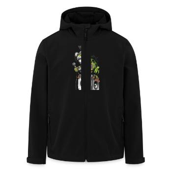 Frog Punk Street Art Graffiti Design - Men’s Recycled Softshell Jacket by Stanley/Stella - black - Front - AI Model Male 185 light (185cm)