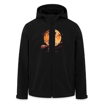 Hody Witches Broom With Beautiful Witch - Men’s Recycled Softshell Jacket by Stanley/Stella - black - Front - AI Model Male 185 light (185cm)