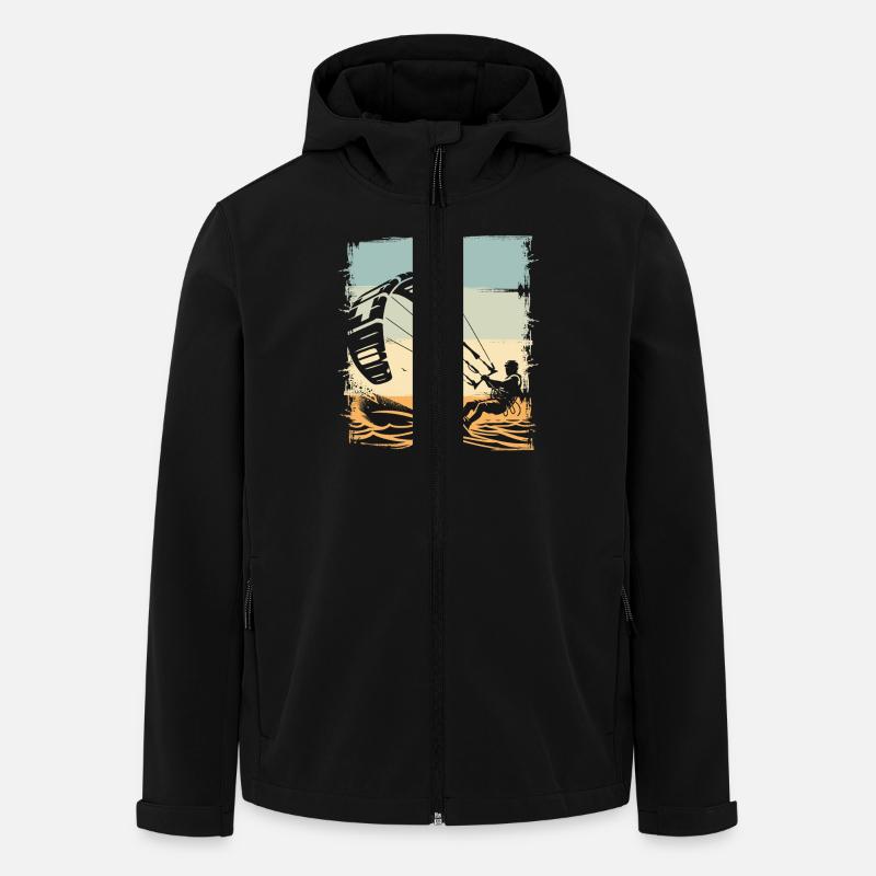 Kitesurf Kitesurfer Kiteboard - Veste softshell homme en polyester recyclé Stanley/Stella - noir