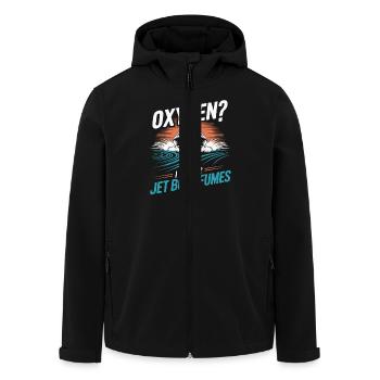 Sauerstoff? Ich Bevorzuge Jetboot-Abgase Für - Recycelte Männer Softshell-Jacke von Stanley/Stella - Schwarz - Vorne - AI Model Male 185 light (185cm)