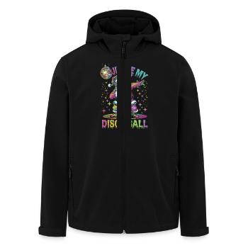 Jingle My Disco Ball Christmas Disco Santa Claus - Men’s Recycled Softshell Jacket by Stanley/Stella - black - Front - AI Model Male 185 light (185cm)