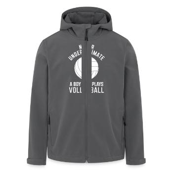 Volleyball Spruch Lustiges Volleyball Geschenk - Recycelte Männer Softshell-Jacke von Stanley/Stella - Anthrazit - Vorne - AI Model Male 185 light (185cm)