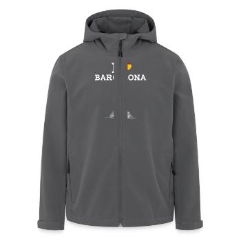Ich liebe Barcelona Eiffelturm Liebhaber Cool Heart Wortspiel - Recycelte Männer Softshell-Jacke von Stanley/Stella - Anthrazit - Vorne - AI Model Male 185 light (185cm)