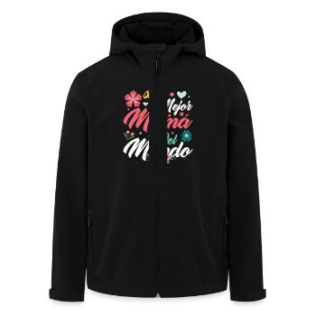 Le meilleur cadeau de maman au monde pour la fête des mères - Veste softshell homme en polyester recyclé Stanley/Stella - noir - Devant - AI Model Male 185 light (185cm)