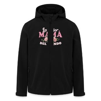 Le meilleur cadeau au monde pour la fête des mères - Veste softshell homme en polyester recyclé Stanley/Stella - noir - Devant - AI Model Male 185 light (185cm)