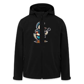 Duck Rock and Roll Guitarist - Men’s Recycled Softshell Jacket by Stanley/Stella - black - Front - AI Model Male 185 light (185cm)