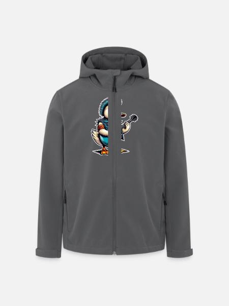 Duck Rock and Roll Guitarist - Men’s Recycled Softshell Jacket by Stanley/Stella - black