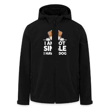 I'm not single, I have a dog - - Men’s Recycled Softshell Jacket by Stanley/Stella - black - Front - AI Model Male 185 light (185cm)
