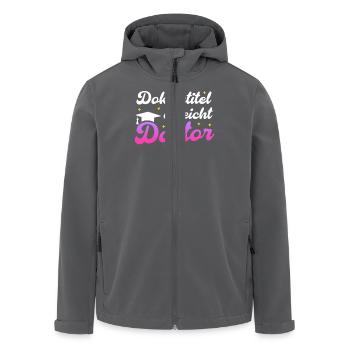 DOKTORTITEL ERREICHT Dissertation Lustiges - Recycelte Männer Softshell-Jacke von Stanley/Stella - Anthrazit - Vorne - AI Model Male 185 light (185cm)