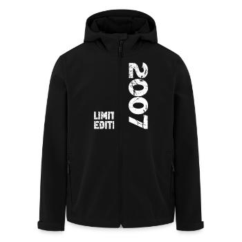18ème Anniversaire Garçon Fille 18 ans né en 2007 - Veste softshell homme en polyester recyclé Stanley/Stella - noir - Devant - AI Model Male 185 light (185cm)