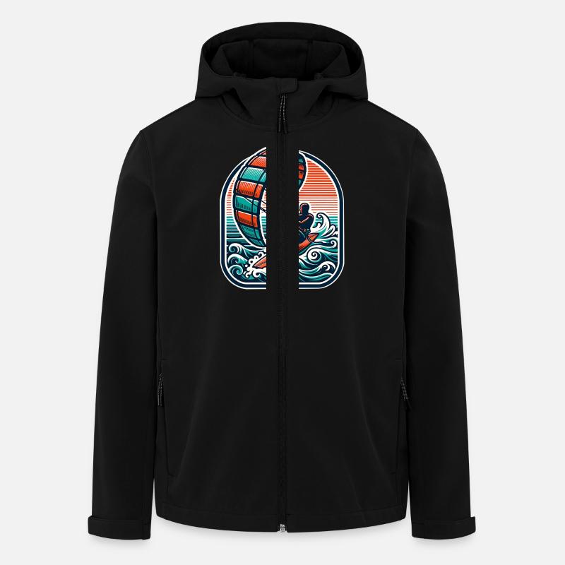 Kitesurf Kitesurfer Kiteboard - Veste softshell homme en polyester recyclé Stanley/Stella - noir