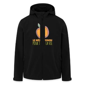 EVG Futur Marié Humour Enterrement Vie De Garçon - Veste softshell homme en polyester recyclé Stanley/Stella - noir - Devant - AI Model Male 185 light (185cm)