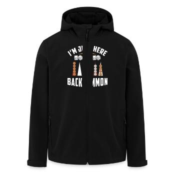 Backgammon Spiel - Recycelte Männer Softshell-Jacke von Stanley/Stella - Schwarz - Vorne - AI Model Male 185 light (185cm)