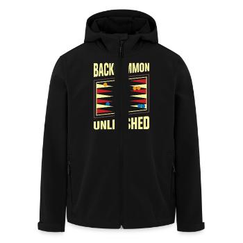 Backgammon Spiel - Recycelte Männer Softshell-Jacke von Stanley/Stella - Schwarz - Vorne - AI Model Male 185 light (185cm)