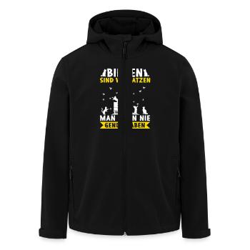 Bienen sind wie Katzen man kann nie genug haben - Recycelte Männer Softshell-Jacke von Stanley/Stella - Schwarz - Vorne - AI Model Male 185 light (185cm)