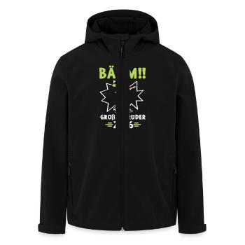 Bääm Großer Bruder 2026 Fußballspieler Fußballer - Recycelte Männer Softshell-Jacke von Stanley/Stella - Schwarz - Vorne - AI Model Male 185 light (185cm)