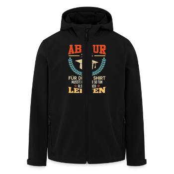 ABITUR 2025 FÜR DIESES SHIRT MUSSTE ICH LERNEN - Recycelte Männer Softshell-Jacke von Stanley/Stella - Schwarz - Vorne - AI Model Male 185 light (185cm)