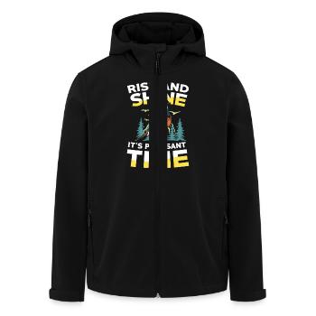 Aventure de chasse à la dinde : Je veux juste chasser la dinde - Veste softshell homme en polyester recyclé Stanley/Stella - noir - Devant - AI Model Male 185 light (185cm)