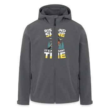 Aventure de chasse à la dinde : Je veux juste chasser la dinde - Veste softshell homme en polyester recyclé Stanley/Stella - charbon - Devant - AI Model Male 185 light (185cm)