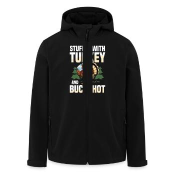 Aventure de chasse à la dinde : Je veux juste chasser la dinde - Veste softshell homme en polyester recyclé Stanley/Stella - noir - Devant - AI Model Male 185 light (185cm)
