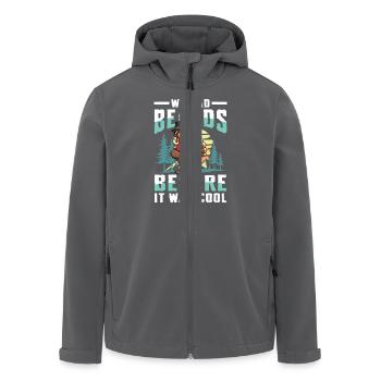 Aventure de chasse à la dinde : Je veux juste chasser la dinde - Veste softshell homme en polyester recyclé Stanley/Stella - charbon - Devant - AI Model Male 185 light (185cm)