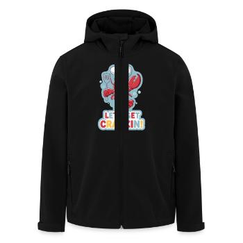 LASS UNS LOSLEGEN - Recycelte Männer Softshell-Jacke von Stanley/Stella - Schwarz - Vorne - AI Model Male 185 light (185cm)