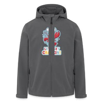 LASS UNS LOSLEGEN - Recycelte Männer Softshell-Jacke von Stanley/Stella - Anthrazit - Vorne - AI Model Male 185 light (185cm)