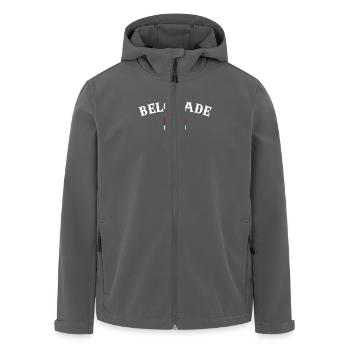 Belgrade Serbie Drapeau serbe Fier Serbe - Veste softshell homme en polyester recyclé Stanley/Stella - charbon - Devant - AI Model Male 185 light (185cm)