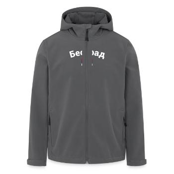 Belgrade Serbie Drapeau serbe Fier Serbe - Veste softshell homme en polyester recyclé Stanley/Stella - charbon - Devant - AI Model Male 185 light (185cm)