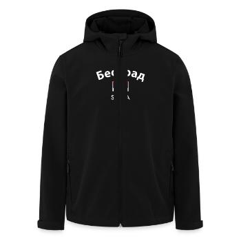 Belgrade Belgrade Serbie Serbie Drapeau - Veste softshell homme en polyester recyclé Stanley/Stella - noir - Devant - AI Model Male 185 light (185cm)