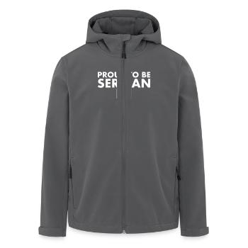 Fier d’être serbe Serbie Drapeau serbe Serbie - Veste softshell homme en polyester recyclé Stanley/Stella - charbon - Devant - AI Model Male 185 light (185cm)