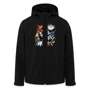 Basketball Basketball Players - Men’s Recycled Softshell Jacket by Stanley/Stella - black - Front - AI Model Male 185 light (185cm)