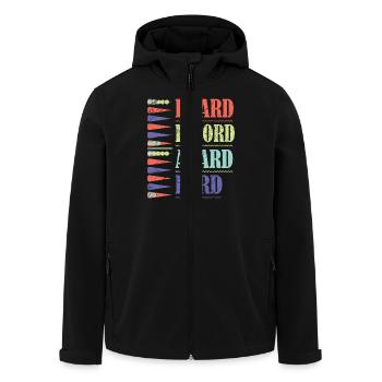 Backgammon Spiel - Recycelte Männer Softshell-Jacke von Stanley/Stella - Schwarz - Vorne - AI Model Male 185 light (185cm)