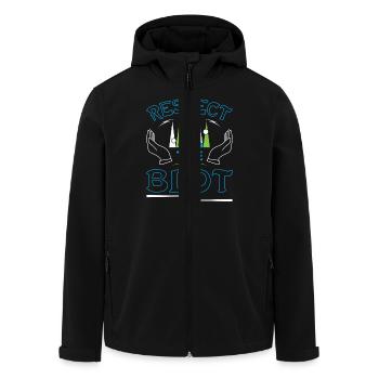 Backgammon Spiel - Recycelte Männer Softshell-Jacke von Stanley/Stella - Schwarz - Vorne - AI Model Male 185 light (185cm)
