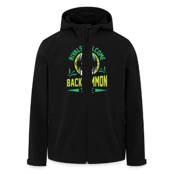 Backgammon Spiel - Recycelte Männer Softshell-Jacke von Stanley/Stella - Schwarz - Vorne - AI Model Male 185 light (185cm)