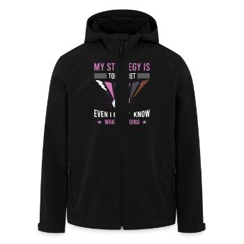 Backgammon Spiel - Recycelte Männer Softshell-Jacke von Stanley/Stella - Schwarz - Vorne - AI Model Male 185 light (185cm)