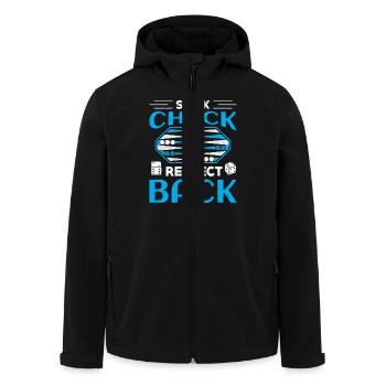 Backgammon Spiel - Recycelte Männer Softshell-Jacke von Stanley/Stella - Schwarz - Vorne - AI Model Male 185 light (185cm)