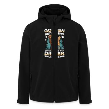 Golden Retriever The Ultimate Duck Hunting Dogs - Men’s Recycled Softshell Jacket by Stanley/Stella - black - Front - AI Model Male 185 light (185cm)