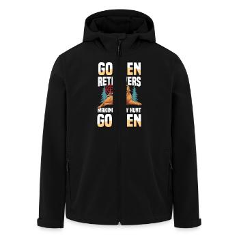 Golden Retriever The Ultimate Duck Hunting Dogs - Men’s Recycled Softshell Jacket by Stanley/Stella - black - Front - AI Model Male 185 light (185cm)