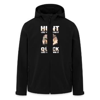 Duck hunters shoot heavier loads flag - Men’s Recycled Softshell Jacket by Stanley/Stella - black - Front - AI Model Male 185 light (185cm)