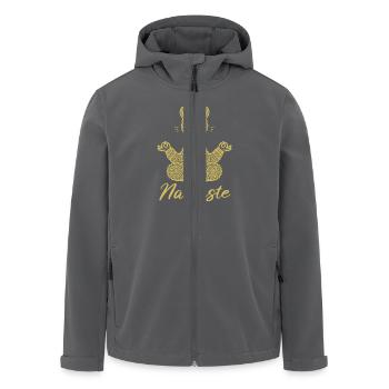 Namaste Lama Mandala Yoga Meditation - Recycelte Männer Softshell-Jacke von Stanley/Stella - Anthrazit - Vorne - AI Model Male 185 light (185cm)