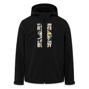 Golden Retriever The Ultimate Duck Hunting Dogs - Men’s Recycled Softshell Jacket by Stanley/Stella - black - Front - AI Model Male 185 light (185cm)