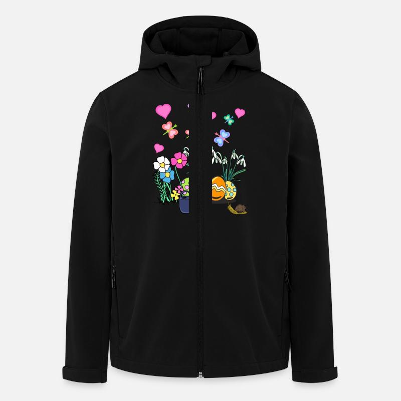 Pâques Enfants Poussin Enfant - Veste softshell homme en polyester recyclé Stanley/Stella - noir