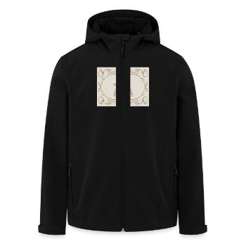 Vintage Floral Teekanne Illustration Vintage Flora - Recycelte Männer Softshell-Jacke von Stanley/Stella - Schwarz - Vorne - AI Model Male 185 light (185cm)