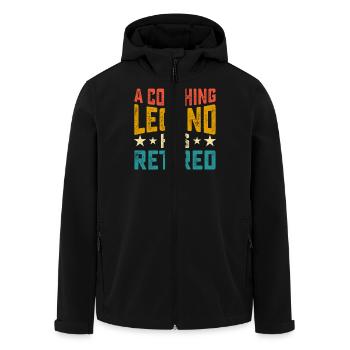 Trainer Legende Rente - Recycelte Männer Softshell-Jacke von Stanley/Stella - Schwarz - Vorne - AI Model Male 185 light (185cm)