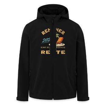 Rentner 2026 - Recycelte Männer Softshell-Jacke von Stanley/Stella - Schwarz - Vorne - AI Model Male 185 light (185cm)