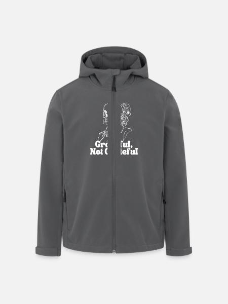 Graceful, Not Grateful - Men’s Recycled Softshell Jacket by Stanley/Stella - black