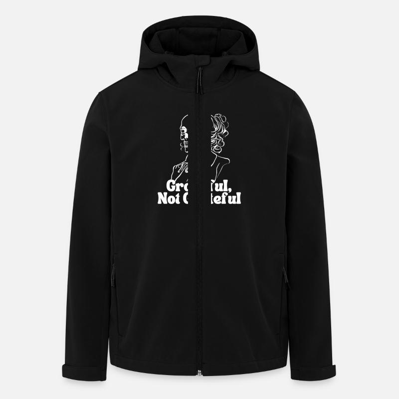 Graceful, Not Grateful - Men’s Recycled Softshell Jacket by Stanley/Stella - black