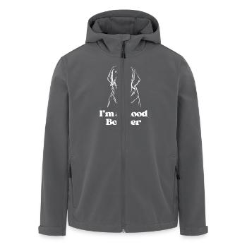 I'm a Mood Booster - Men’s Recycled Softshell Jacket by Stanley/Stella - anthracite - Front - AI Model Male 185 light (185cm)